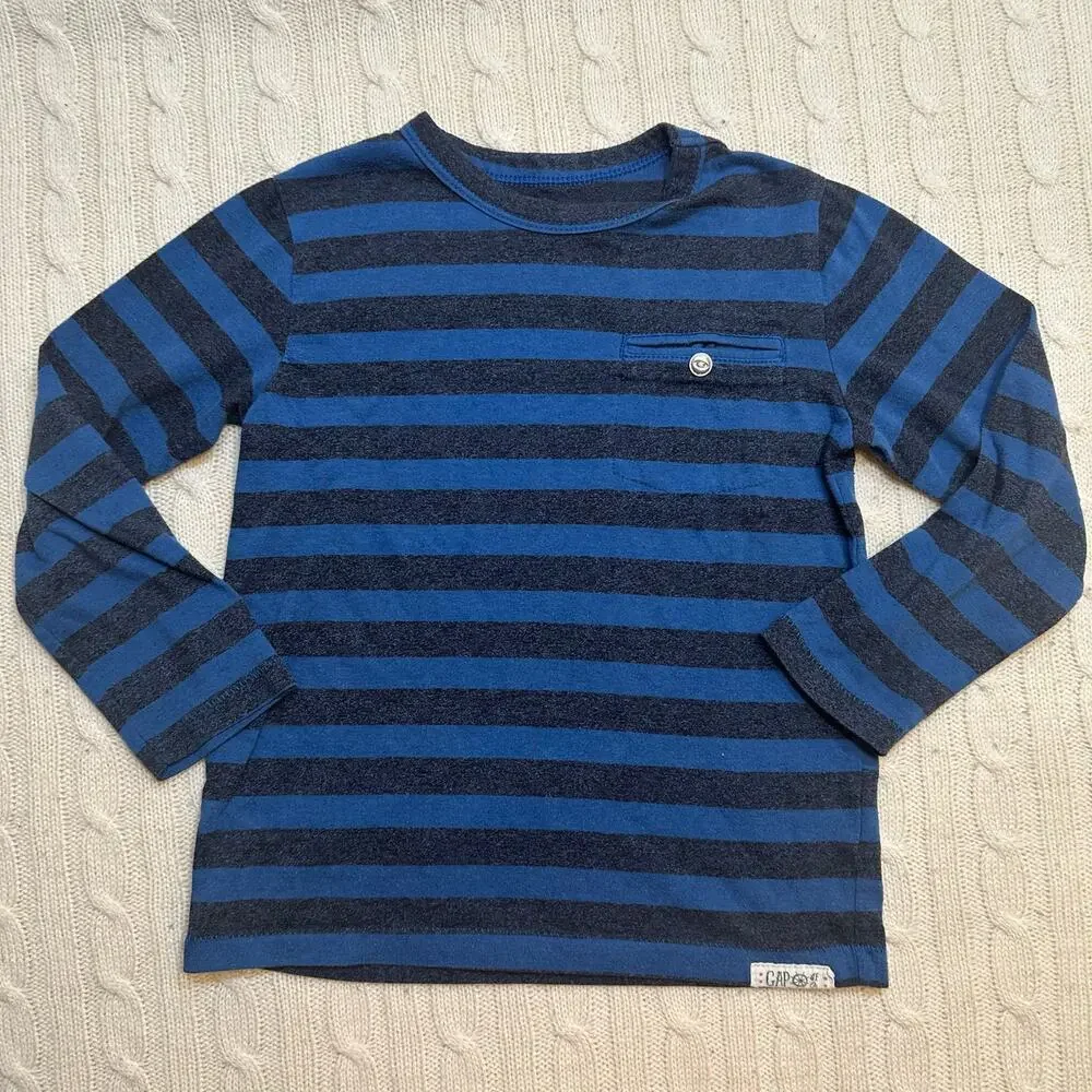 Gap Striped Long Sleeve Tee sz 4 Nautical Fisherman NormCore